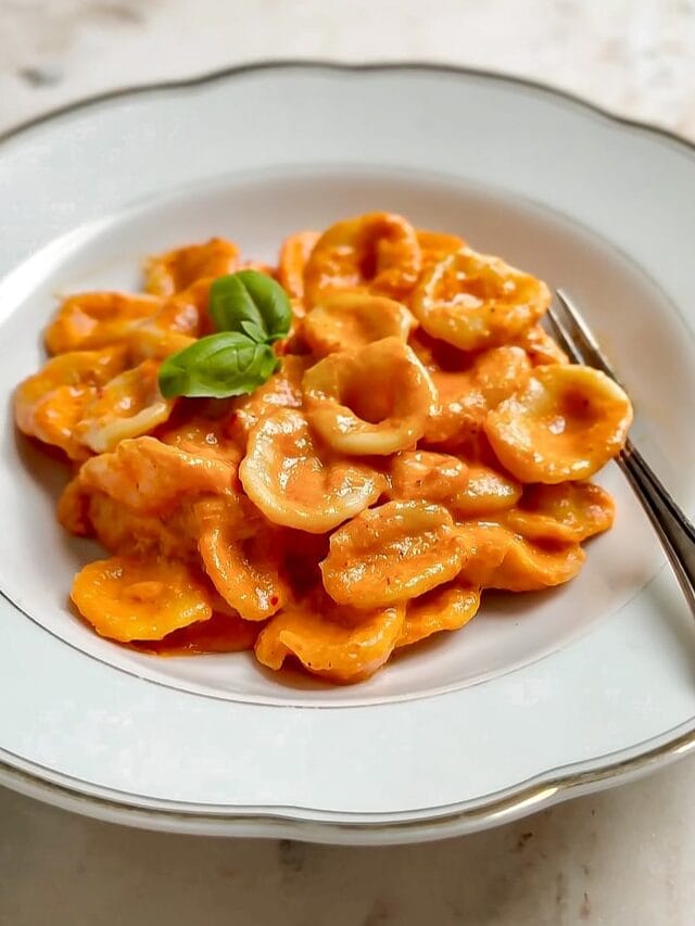 Creamy Red Pepper Sauce with Homemade Orecchiette
