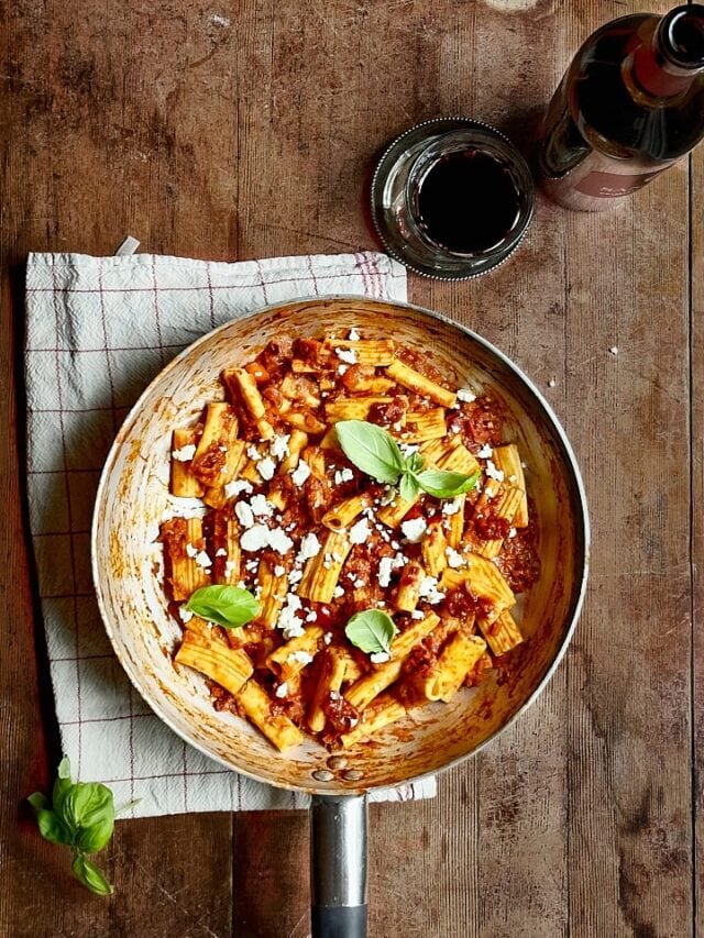 Fresh Rigatoni with Aubergine Ragu Story